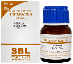 Sbl Ferrum Picricum 3x Trituration Tablet 25gm Sbl Ferrum Picricum 3x Trituration Tablet 25gm