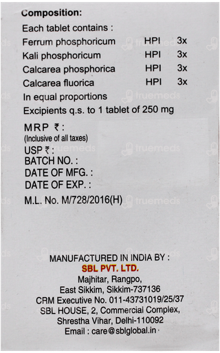 Sbl Fe Min Tablet 25gm