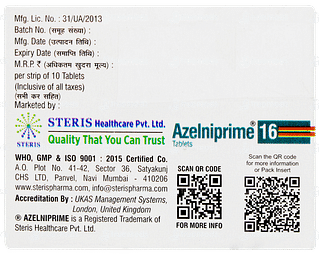 Azelniprime 16 MG Tablet 10