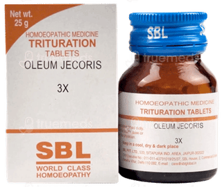Sbl Oleum Jecoris 3X Trituration Tablet 25Gm