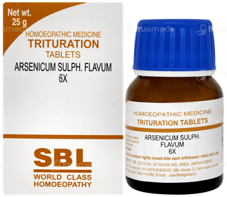 Sbl Arsenicum Sulph Flavum 6x Trituration Tablet 25gm