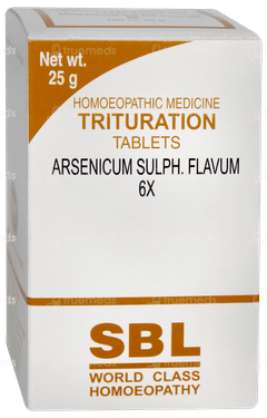 Sbl Arsenicum Sulph Flavum 6x Trituration Tablet 25gm
