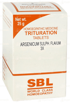 Sbl Arsenicum Sulph Flavum 3x Trituration Tablet 25gm