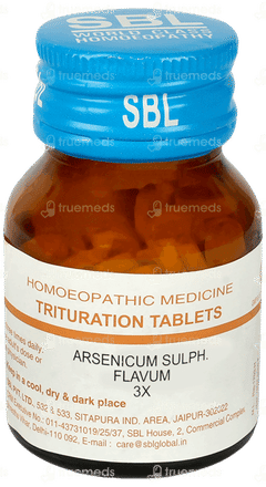 Sbl Arsenicum Sulph Flavum 3x Trituration Tablet 25gm
