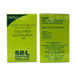 Sbl Calcarea Sulphurica 3X Biochemic Tablet 25 Gm