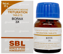 Sbl Borax 3x Trituration Tablet 25gm