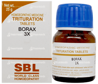 Sbl Borax 3x Trituration Tablet 25gm