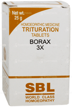 Sbl Borax 3x Trituration Tablet 25gm