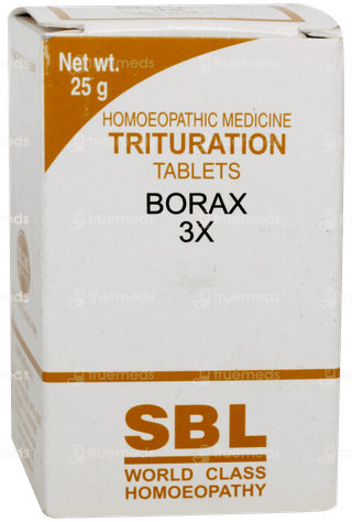 Sbl Borax 3x Trituration Tablet 25gm