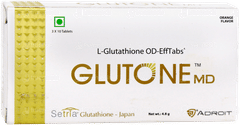 Glutone Md Orange Flavor Effervescent Tablet 10