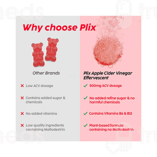 Plix Apple Cider Vinegar With The Mother Effervescent Tablet 15