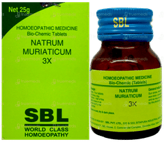 Sbl Natrum Muriaticum 3x Biochemic Tablet 25gm