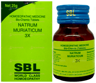 Sbl Natrum Muriaticum 3X Biochemic Tablet 25Gm