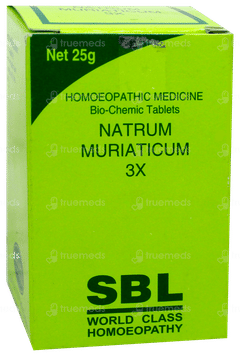 Sbl Natrum Muriaticum 3X Biochemic Tablet 25Gm