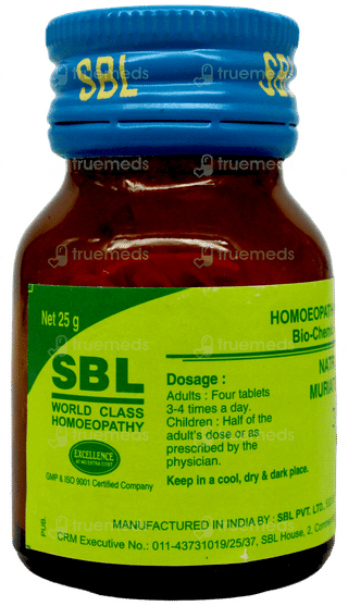 Sbl Natrum Muriaticum 3X Biochemic Tablet 25Gm