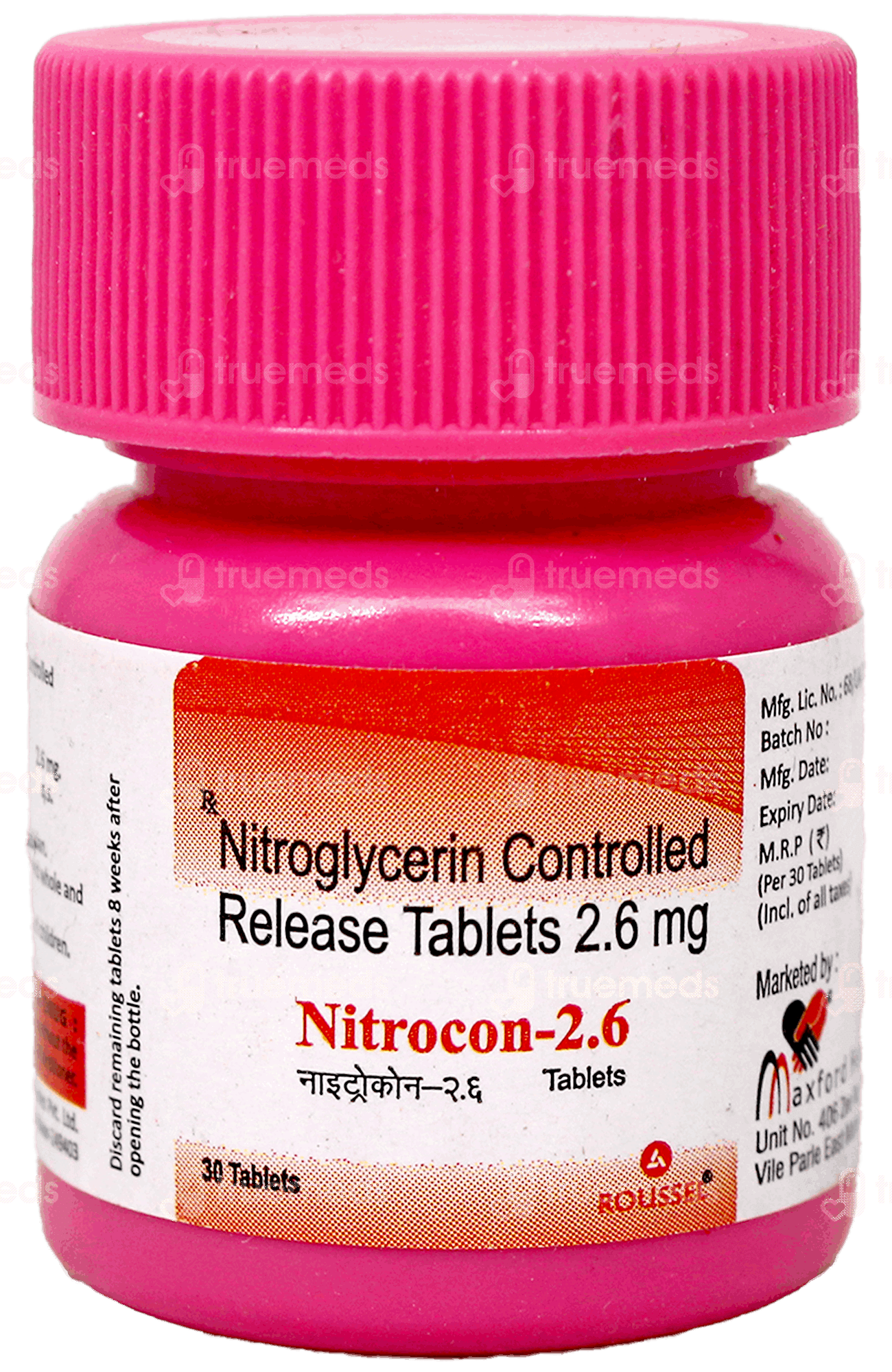 Nitrocon 26 Tablet 30 - Uses, Side Effects, Dosage, Price | Truemeds