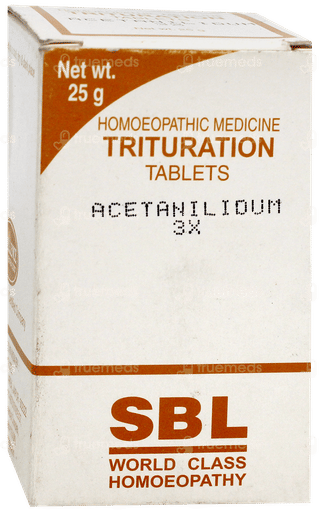 Sbl Acetanilidum 3X Trituration Tablet 25Gm