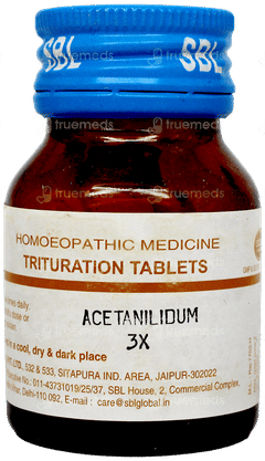 Sbl Acetanilidum 3X Trituration Tablet 25Gm Sbl Acetanilidum 3X Trituration Tablet 25Gm