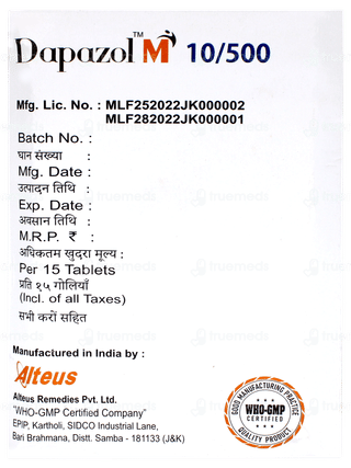 Dapazol M 10/500 Tablet 15