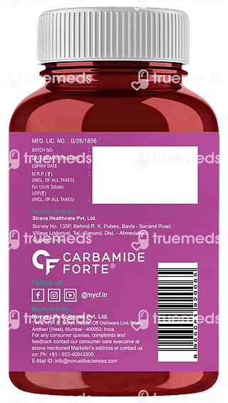 Carbamide Forte Biotin 10000 MCG Tablet 120