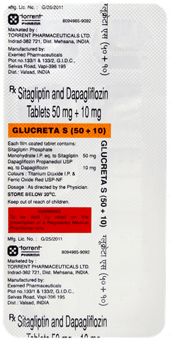 Glucreta S 10/50 Tablet 10 Glucreta S 10/50 Tablet 10