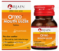 Bjain Omeo Mouth Ulcer Tablet 25gm Bjain Omeo Mouth Ulcer Tablet 25gm
