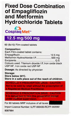Cospiaq Met 12.5mg/500mg Tablet 10