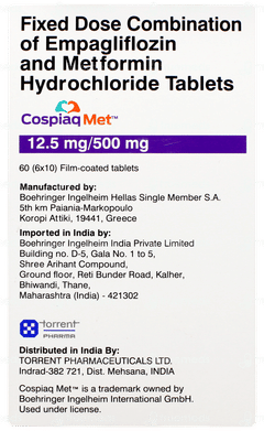 Cospiaq Met 12.5mg/500mg Tablet 10