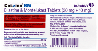 Cetzine Bm Tablet 10