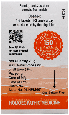 Dr Willmar Schwabe Alpha Acid Tablet 20gm