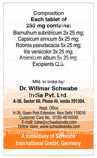 Dr Willmar Schwabe Alpha Acid Tablet 20gm