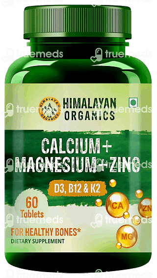 Himalayan Organics Calcium + Magnesium + Zinc Tablet 60