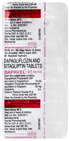 Dapavel S 10/50 Tablet 10