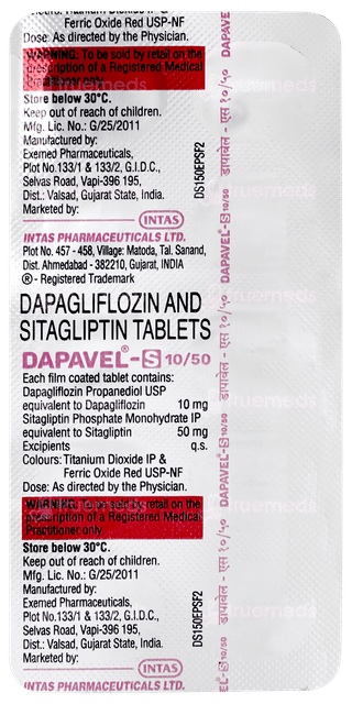 Dapavel S 10/50 Tablet 10