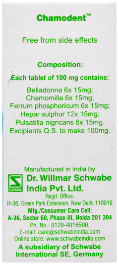 Dr Willmar Schwabe Mama Natura Chamodent Tablet 10gm