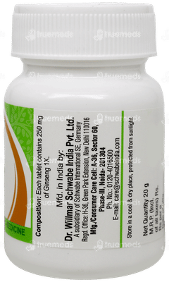 Dr Willmar Schwabe Ginseng 1X Mt Tablet 20Gm