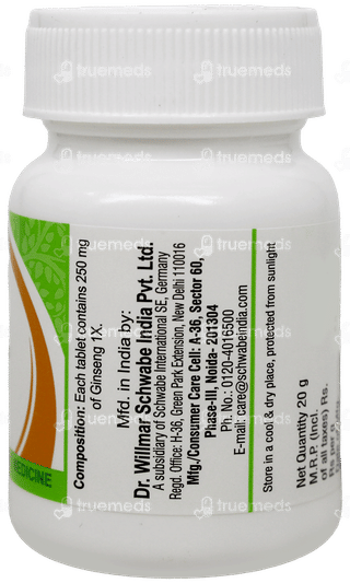 Dr Willmar Schwabe Ginseng 1X Mt Tablet 20Gm