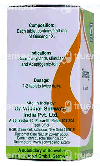 Dr Willmar Schwabe Ginseng 1x Mt Tablet 20gm