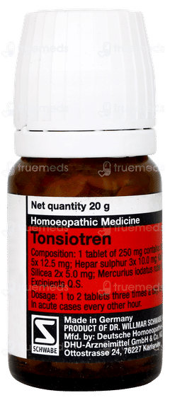 Dr Willmar Schwabe Tonsiotren Tablet 20gm