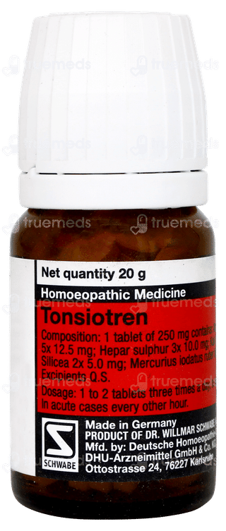 Dr Willmar Schwabe Tonsiotren Tablet 20gm