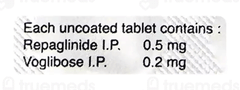 Voglitor R 0.5/0.2 Tablet 10 Voglitor R 0.5/0.2 Tablet 10