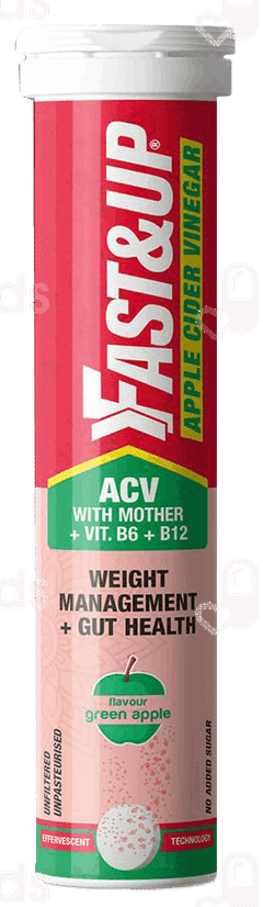 Fast And Up Apple Cider Vinegar Green Apple Effervescent Tablet 15