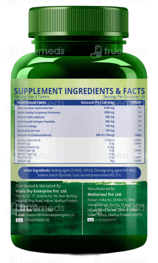 Himalayan Organics Glucosamine Chondroitin & Msm Vegetarian Tablet 120