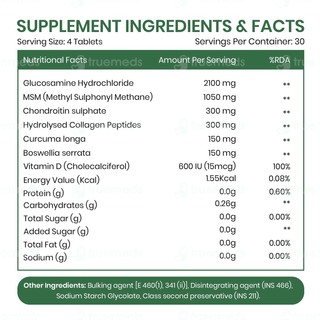 Himalayan Organics Glucosamine Chondroitin & Msm Vegetarian Tablet 120