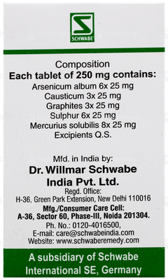 Dr Willmar Schwabe Graphites Pentarkan Ptk 50 Tablet 20Gm