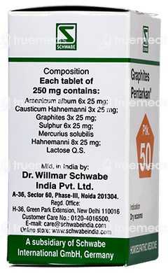 Dr Willmar Schwabe Graphites Pentarkan Ptk 50 Tablet 20gm