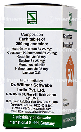 Dr Willmar Schwabe India Graphites Pentarkan Ptk 50 Tablet 20 GM