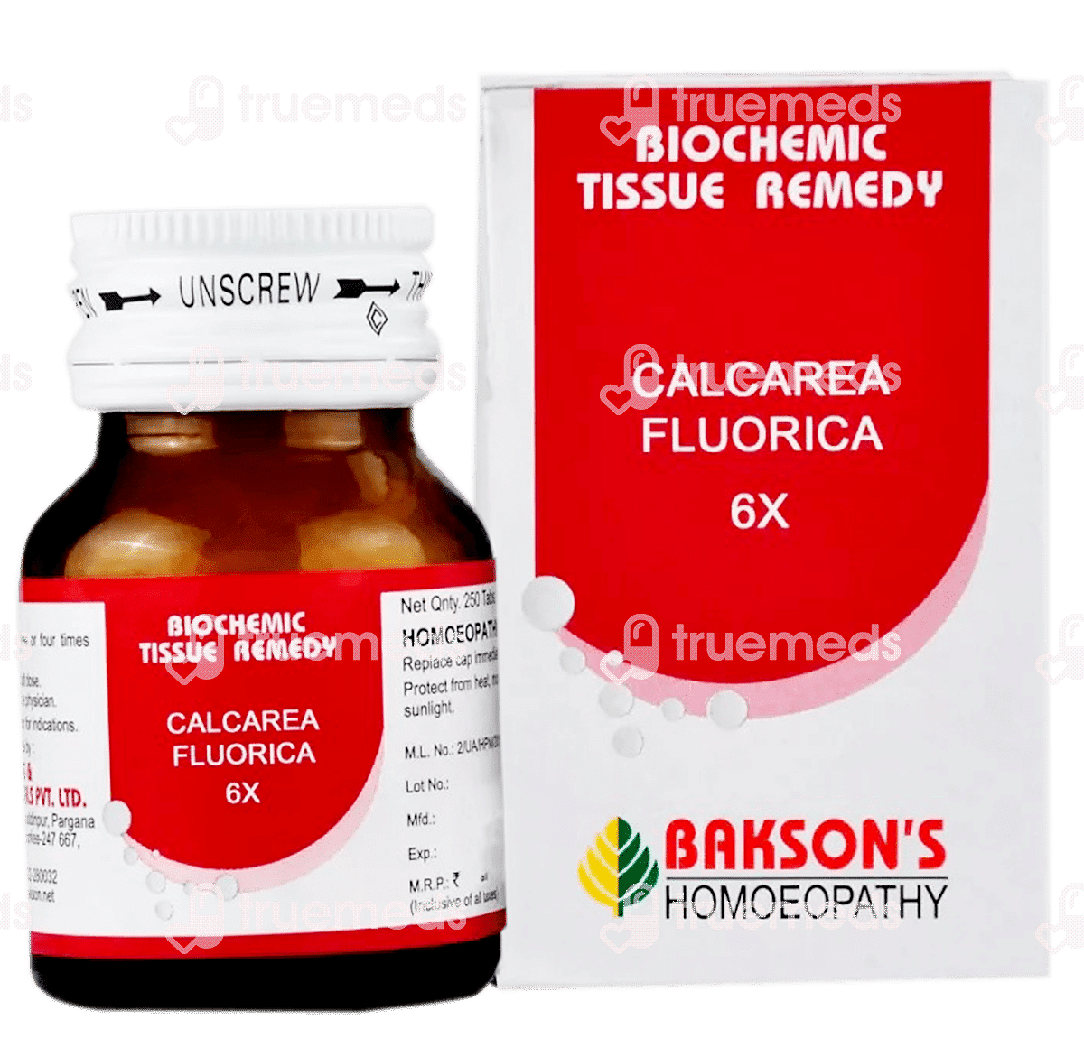 Baksons Calcarea Fluorica 6x Biochemic Tablet 250 Uses Side Effects Dosage Price Truemeds 5968