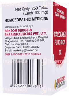 Baksons Calcarea Fluorica 6x Biochemic Tablet 250