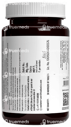 Truebasics Glutathione 500 MG Tablet 30